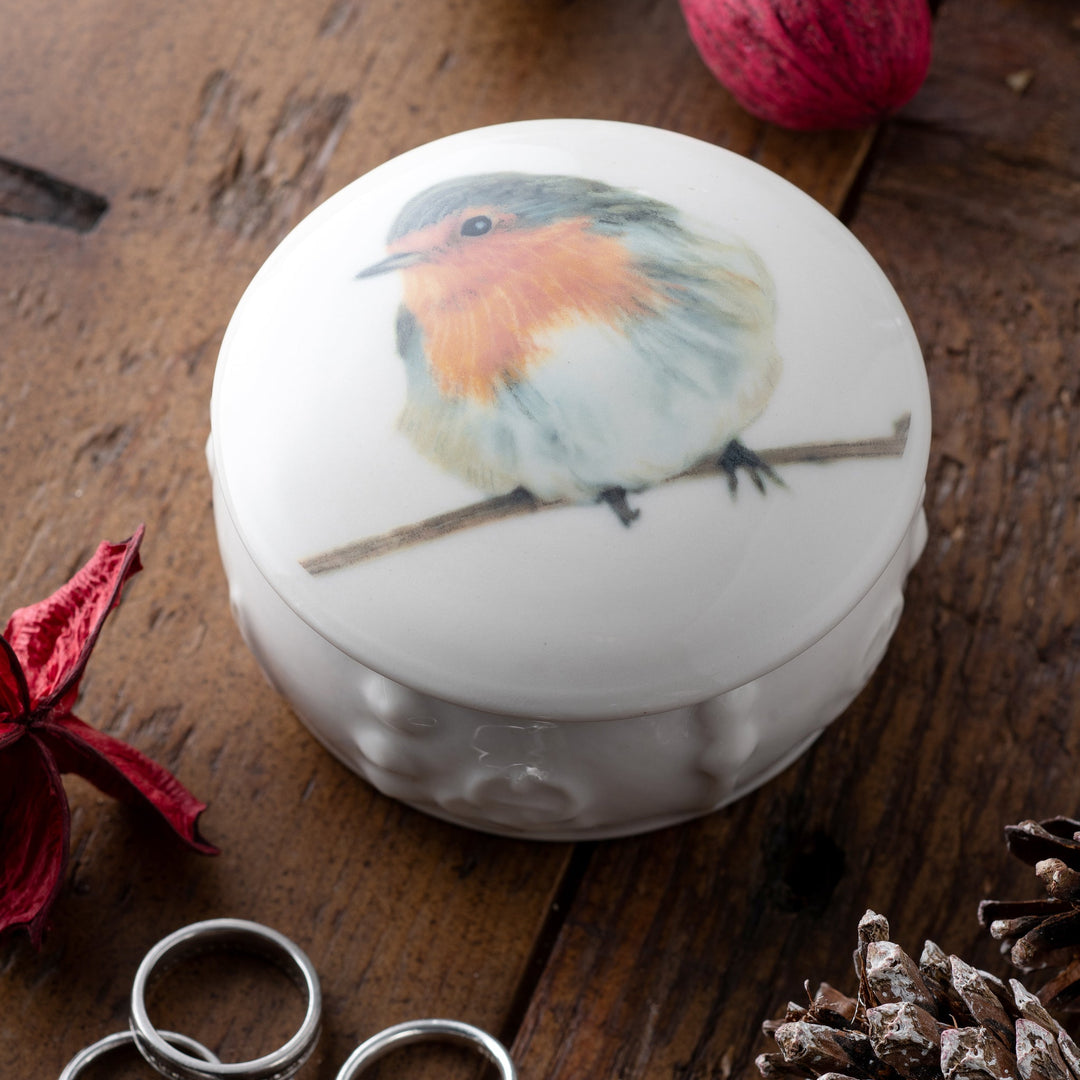Belleek Classic Robin Trinket Box