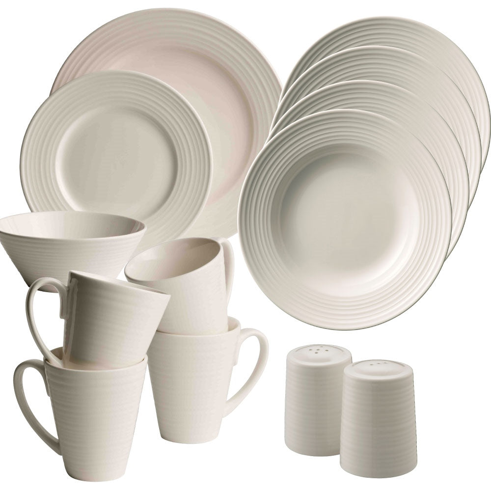 Belleek Living Ripple 22 Piece Dining Set
