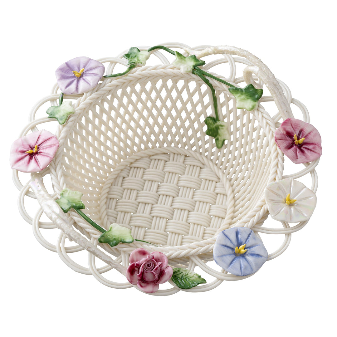 Belleek Classic Morning Glory Basket