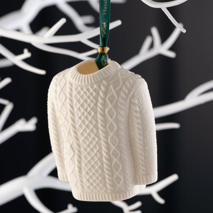 Belleek Classic Aran Jumper Ornament
