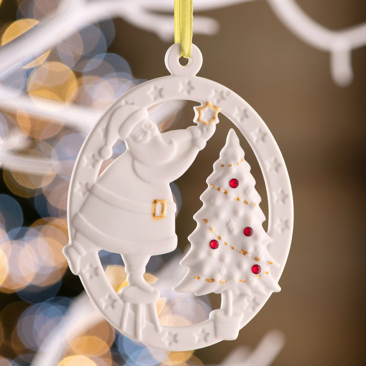 Belleek Living Santa Tree Barnardo's Ornament