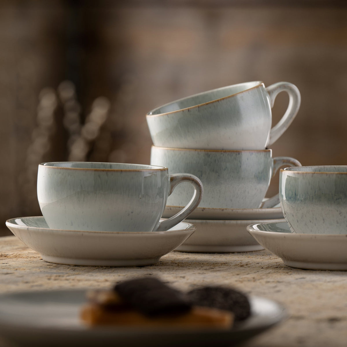 Belleek Living Tivoli Cup & Saucer Set of 4
