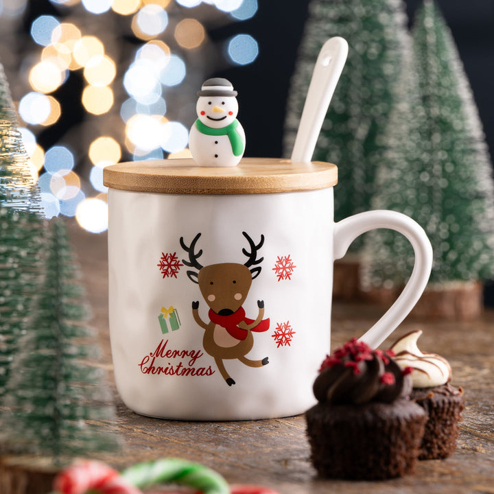 Belleek Living Reindeer Lidded Mug