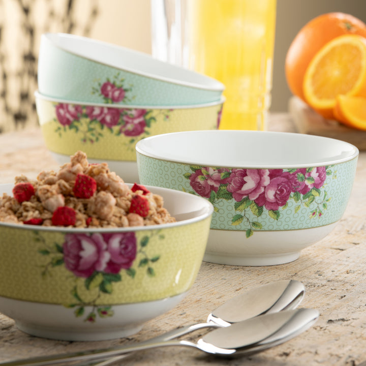 Aynsley Archive Rose Cereal Bowl Set of 4