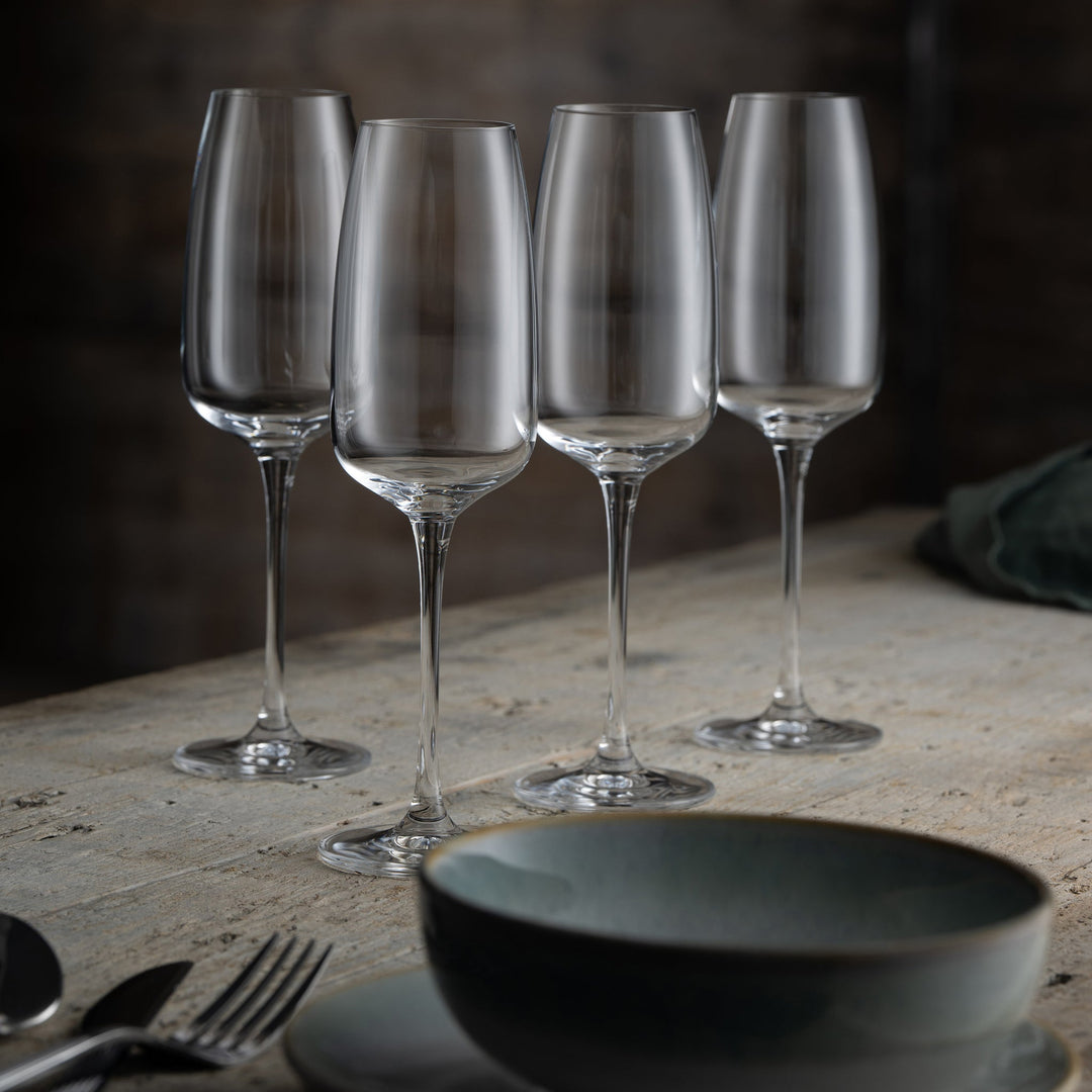 Galway Crystal Tivoli Flute Set of 4