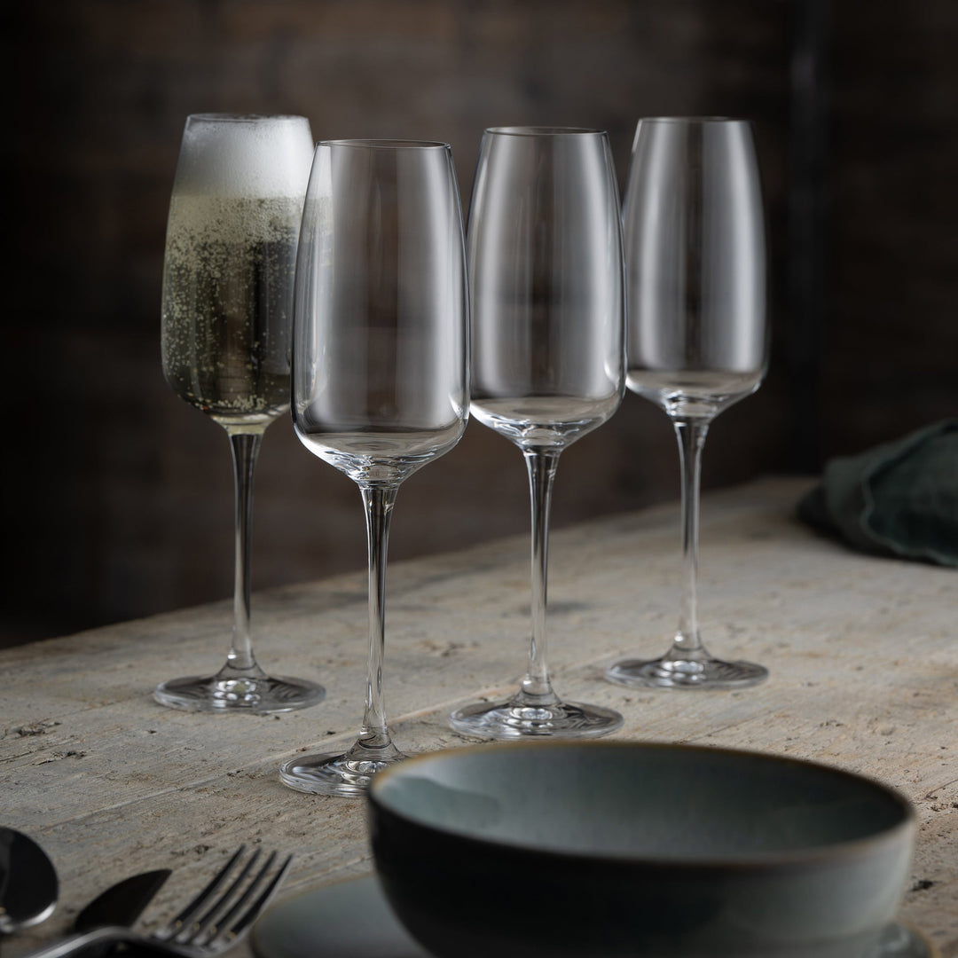 Galway Crystal Tivoli Flute Set of 4