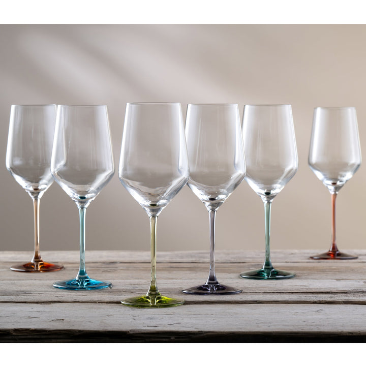 Galway Crystal Chroma Wine Party Pack Set of 6