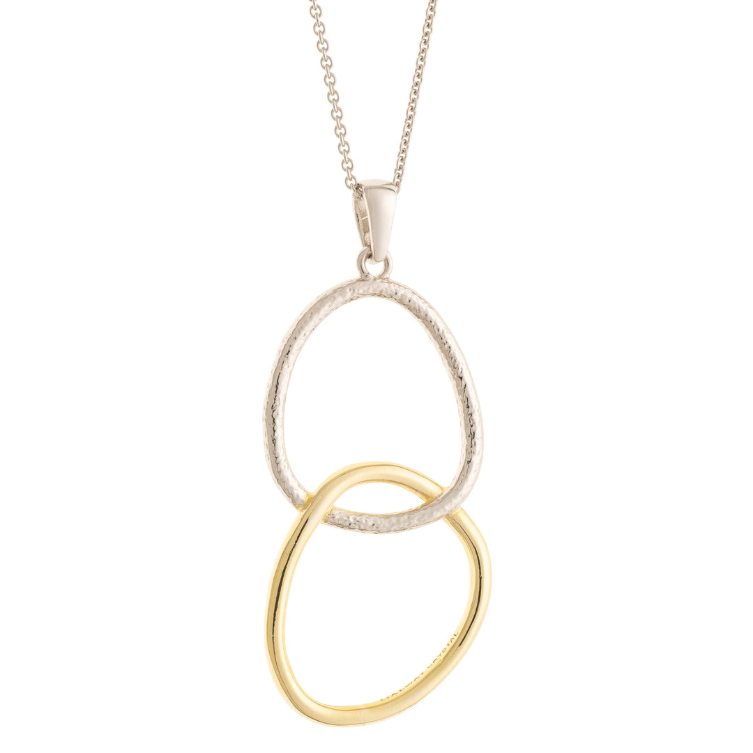 Galway Crystal Entwined Sterling Silver & Gold Pendant