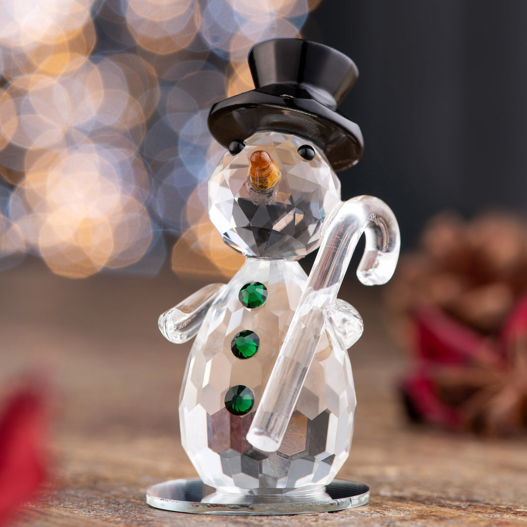 Galway Crystal Top Hat Snowman Figurine