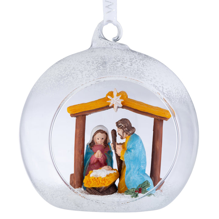 Galway Crystal Nativity Hanging Bauble