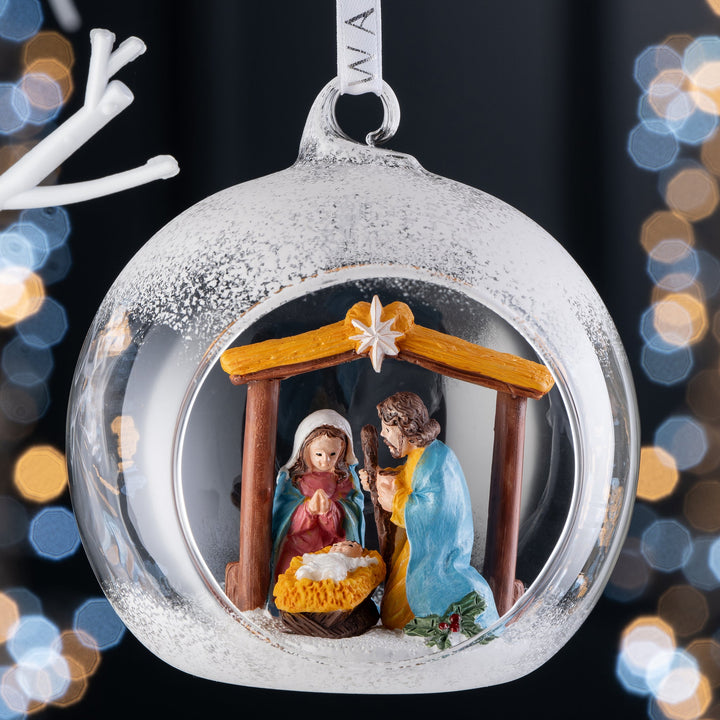 Galway Crystal Nativity Hanging Bauble
