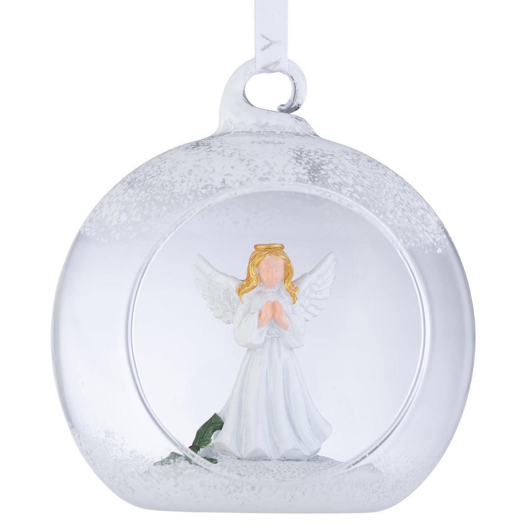 Galway Crystal Christmas Angel Hanging Bauble