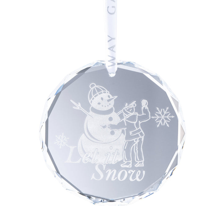 Galway Crystal Let it Snow Round Ornament