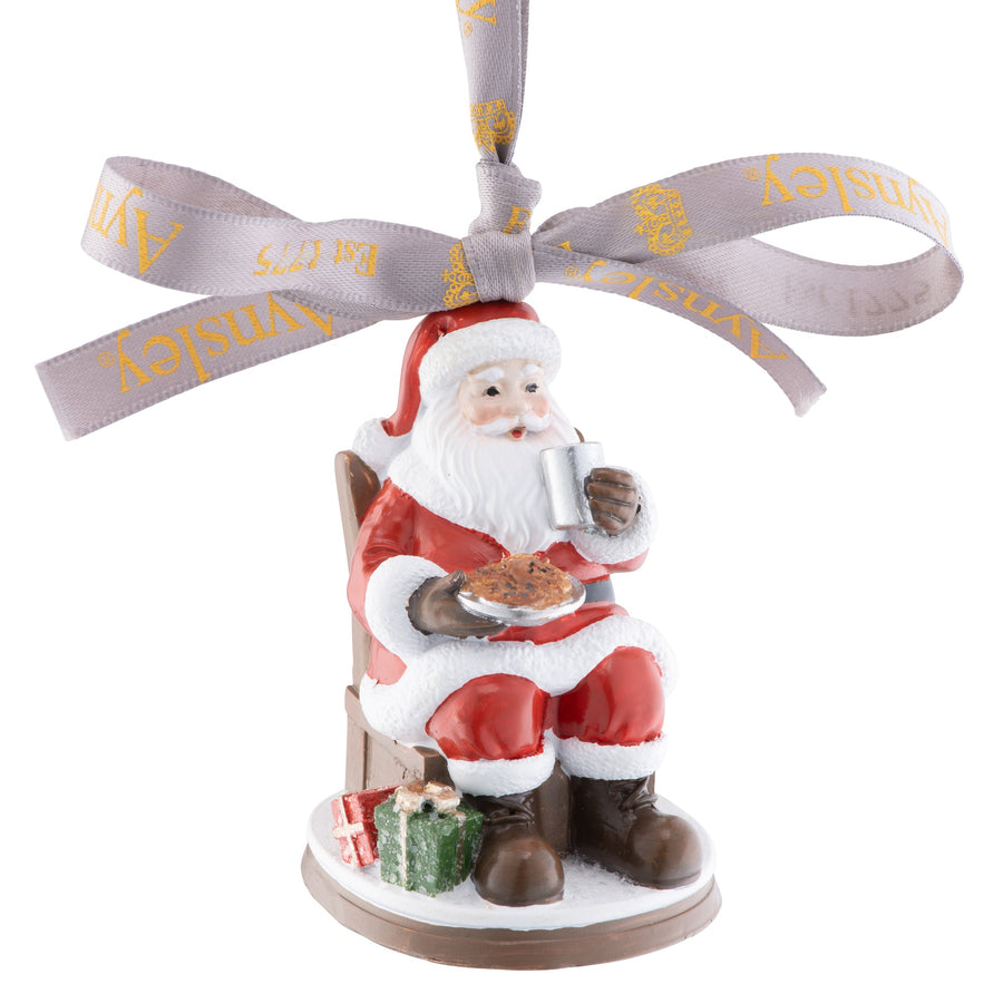 Aynsley Snowman Santa Cookies & Milk Hanging Ornament