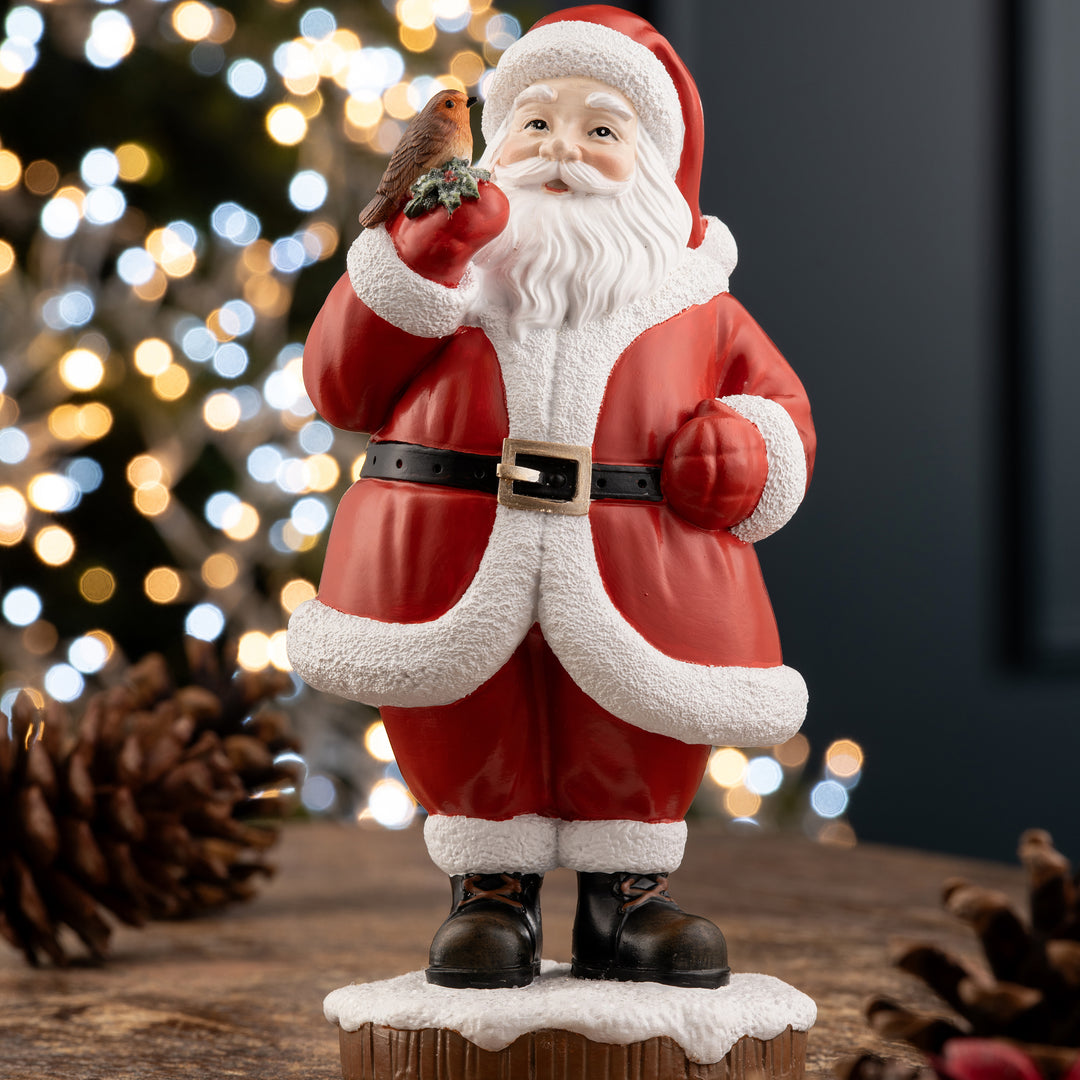 Aynsley Santa & Robin Figurine