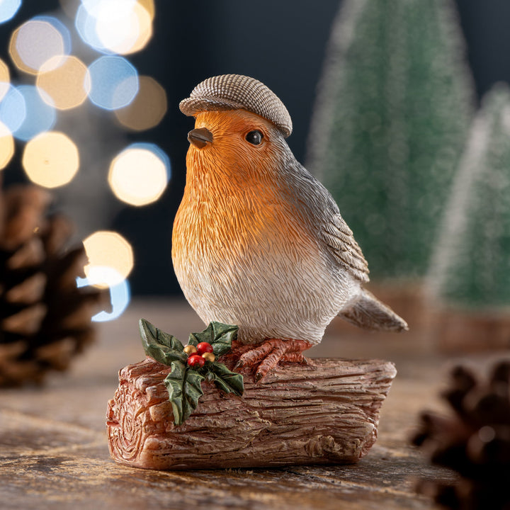 Aynsley Flat Cap Robin Figurine