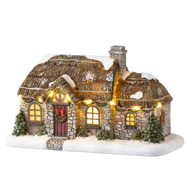 Aynsley Stone Thatched Cottage LED