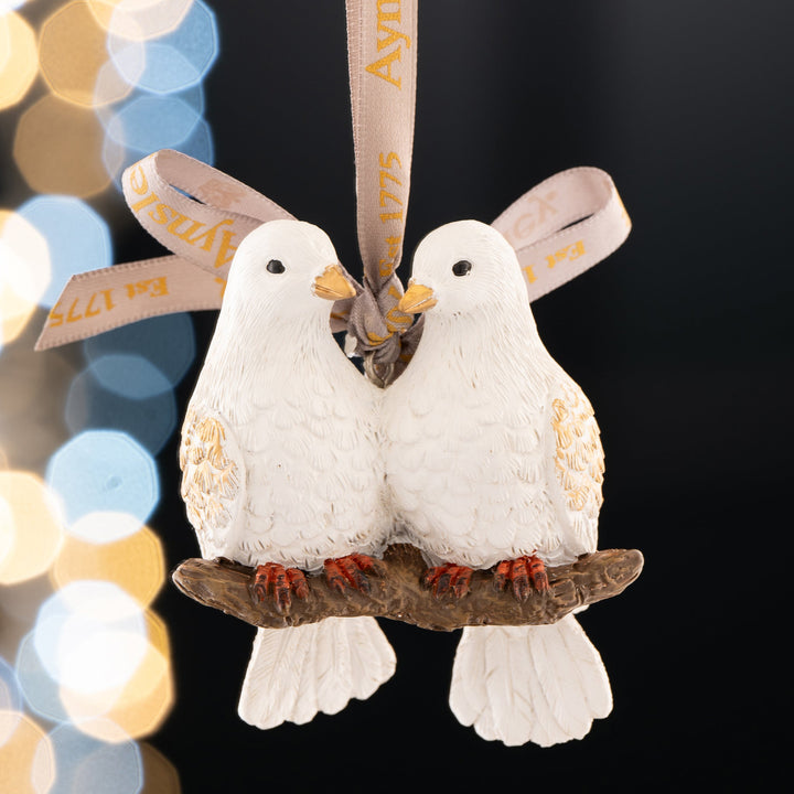 Aynsley Two Turtle Doves Hanging Ornament
