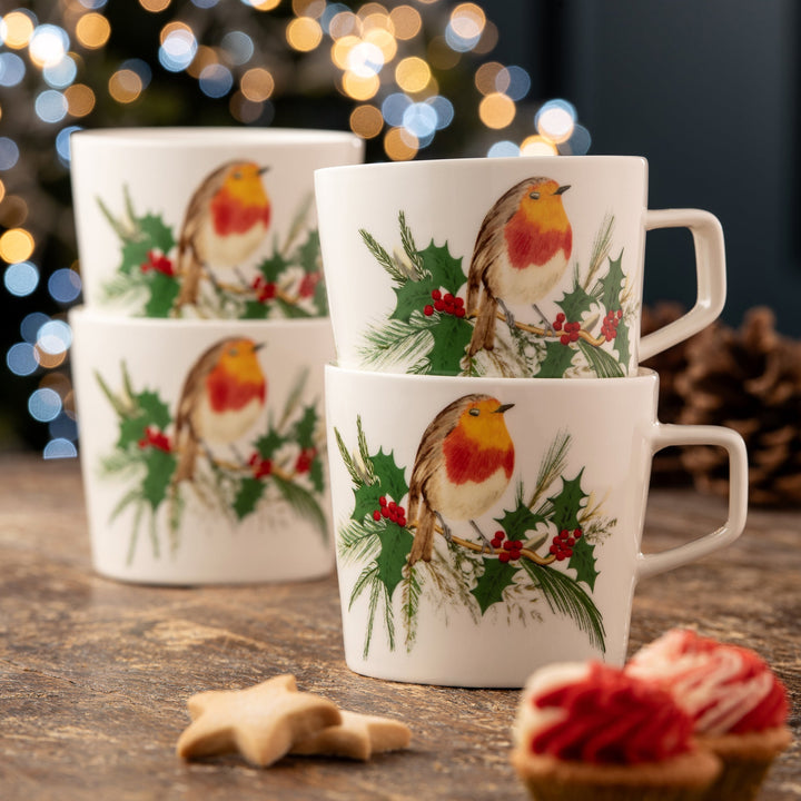 Aynsley Robin Mugs Set of 4