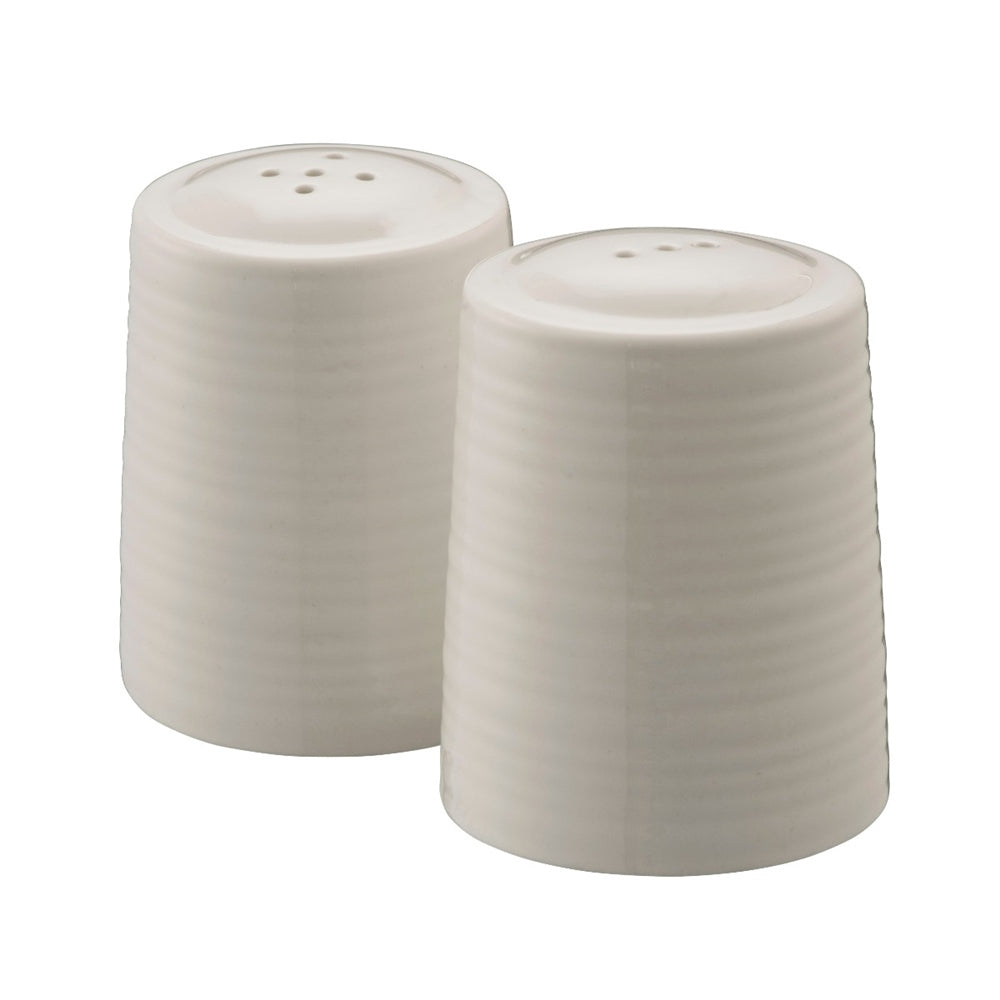 Belleek Living Ripple Salt & Pepper Set