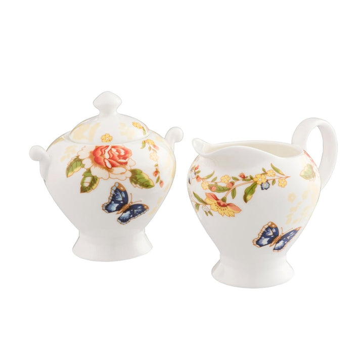 Aynsley-COTTAGE-GARDEN-CREAM-&amp;-SUGAR