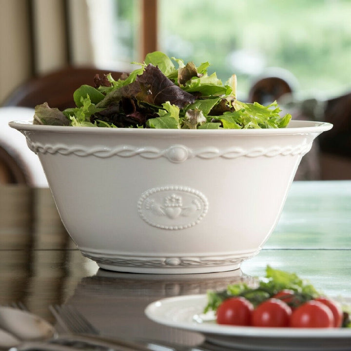 Belleek Classic Claddagh Serving Bowl