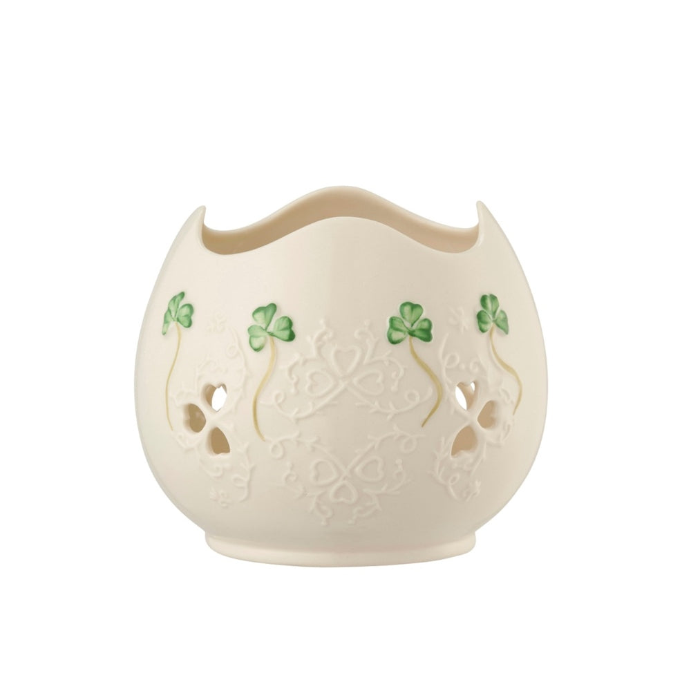 Belleek-Classic-Shamrock-Lace-Votive