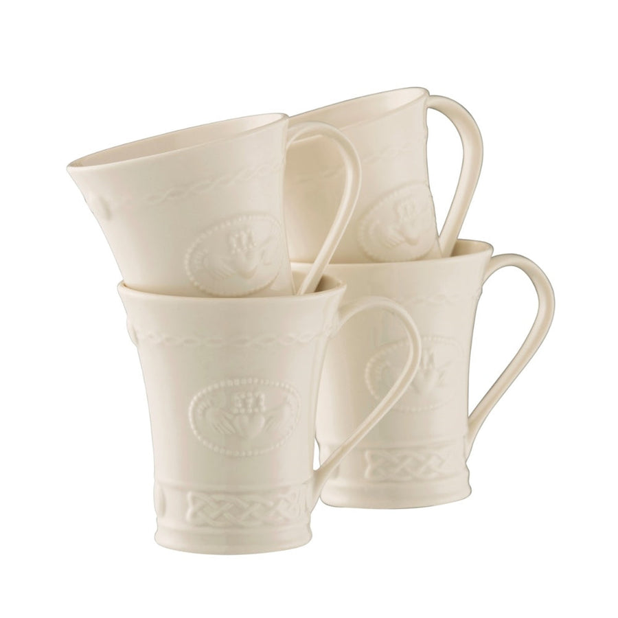 Belleek Classic Claddagh 10oz Mug Set