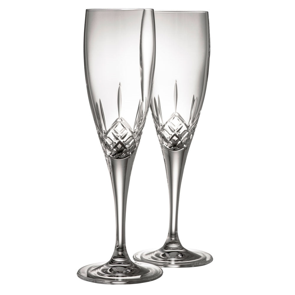 Galway Crystal Longford Flute Pair