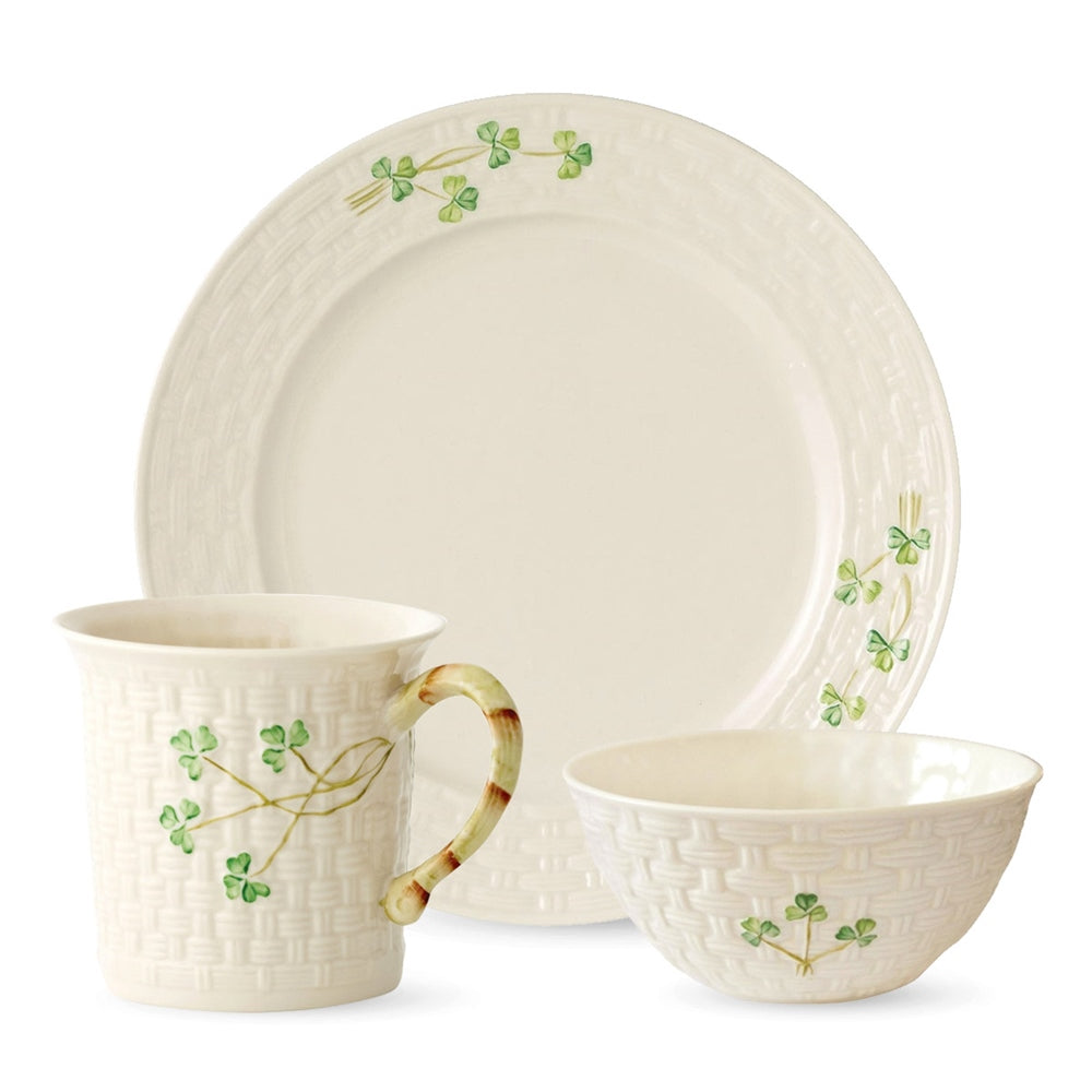 belleek classic shamrock 12 piece dining set