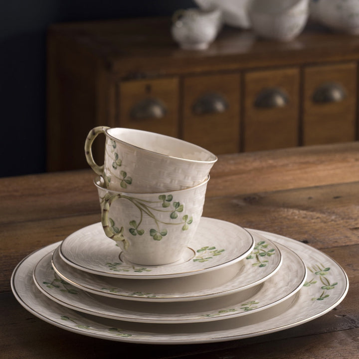 Belleek Classic 1880 - Gold Shamrock Salad Plate