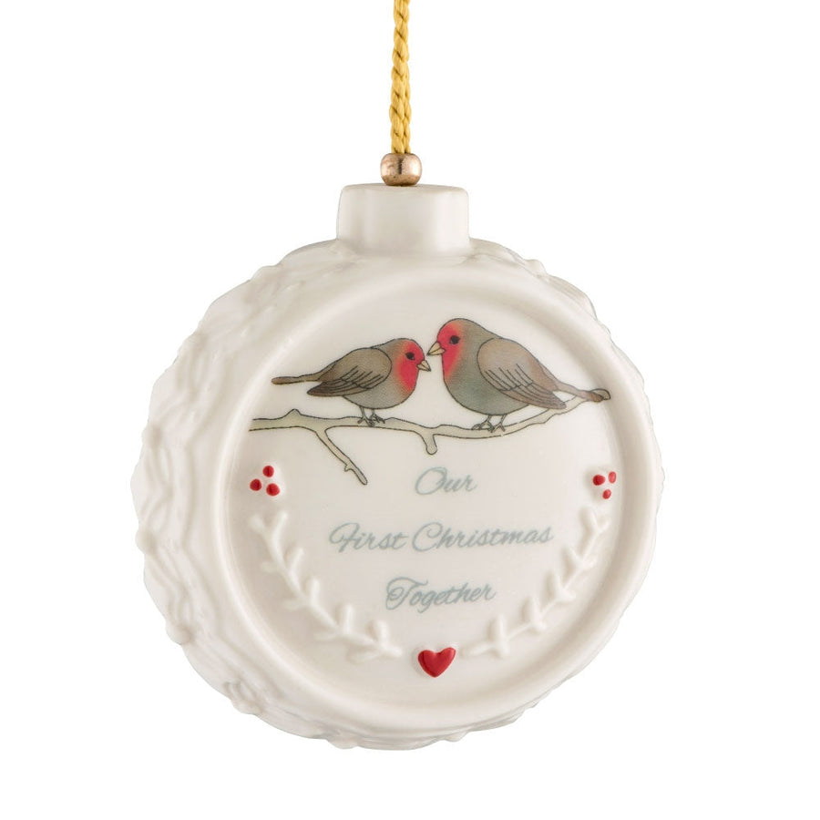 Belleek Classic Our First Christmas Ornament