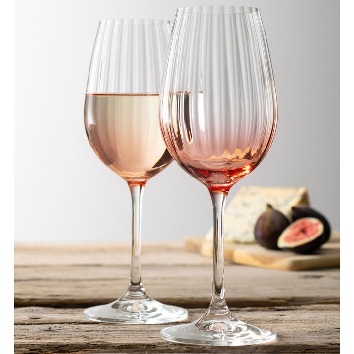 Galway Crystal Erne Wine Set of 2 in Blush