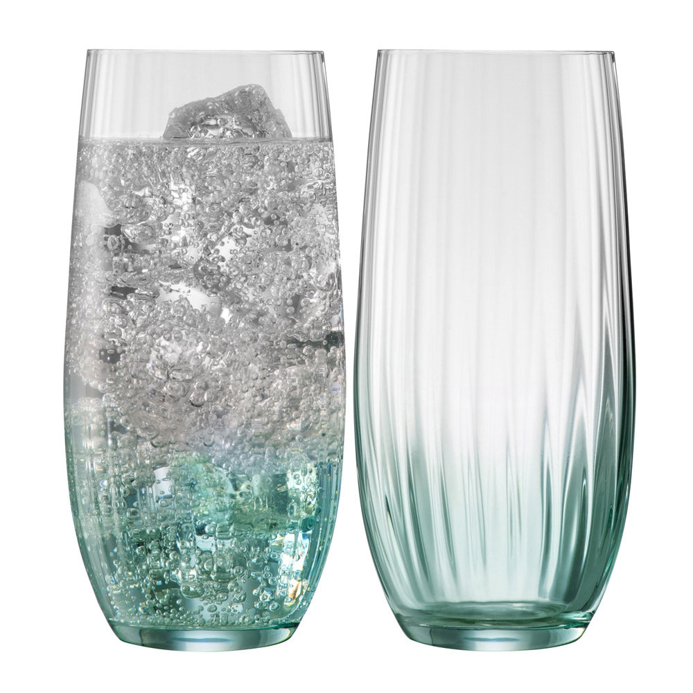 Galway Crystal Erne Hiball Set of 2 in Aqua