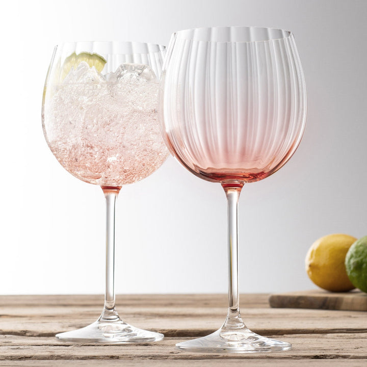 Galway Crystal Erne Gin & Tonic Pair Blush