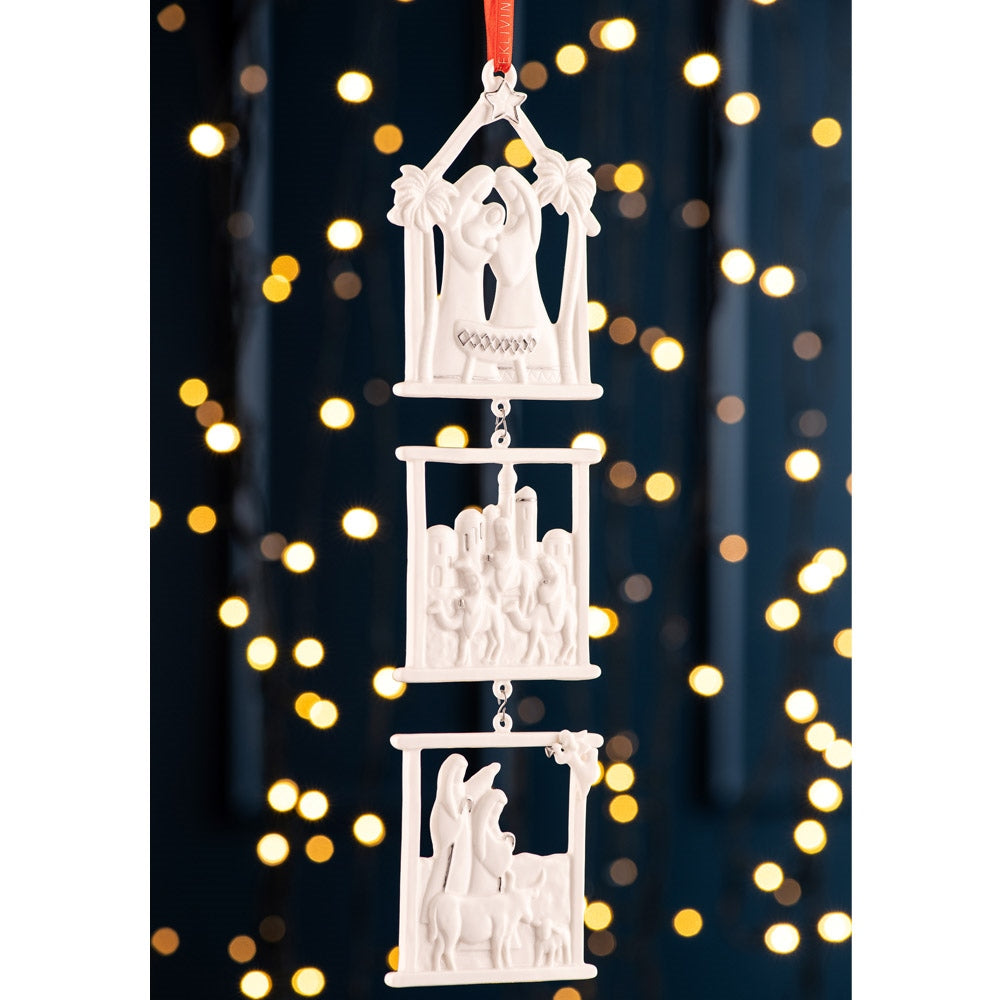 Belleek-Living-Bethlehem-Hanging-Ornament-Set