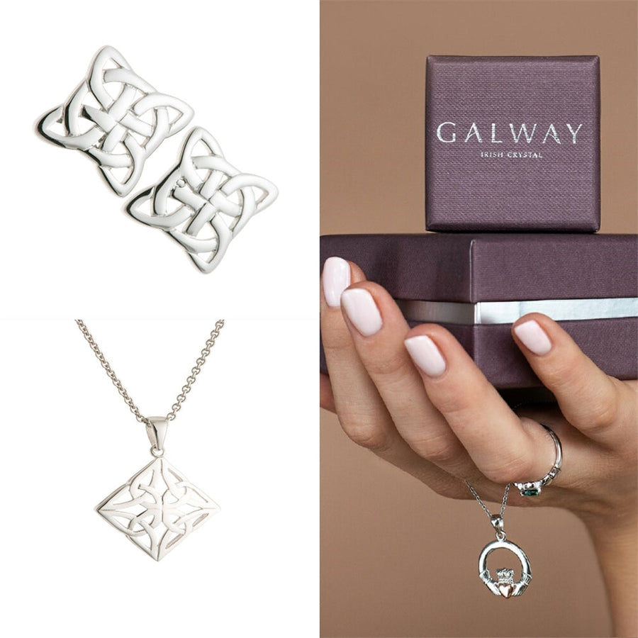 Galway-Crystal-Jewellery-Celtic-Knot-Sterling-Silver-Set