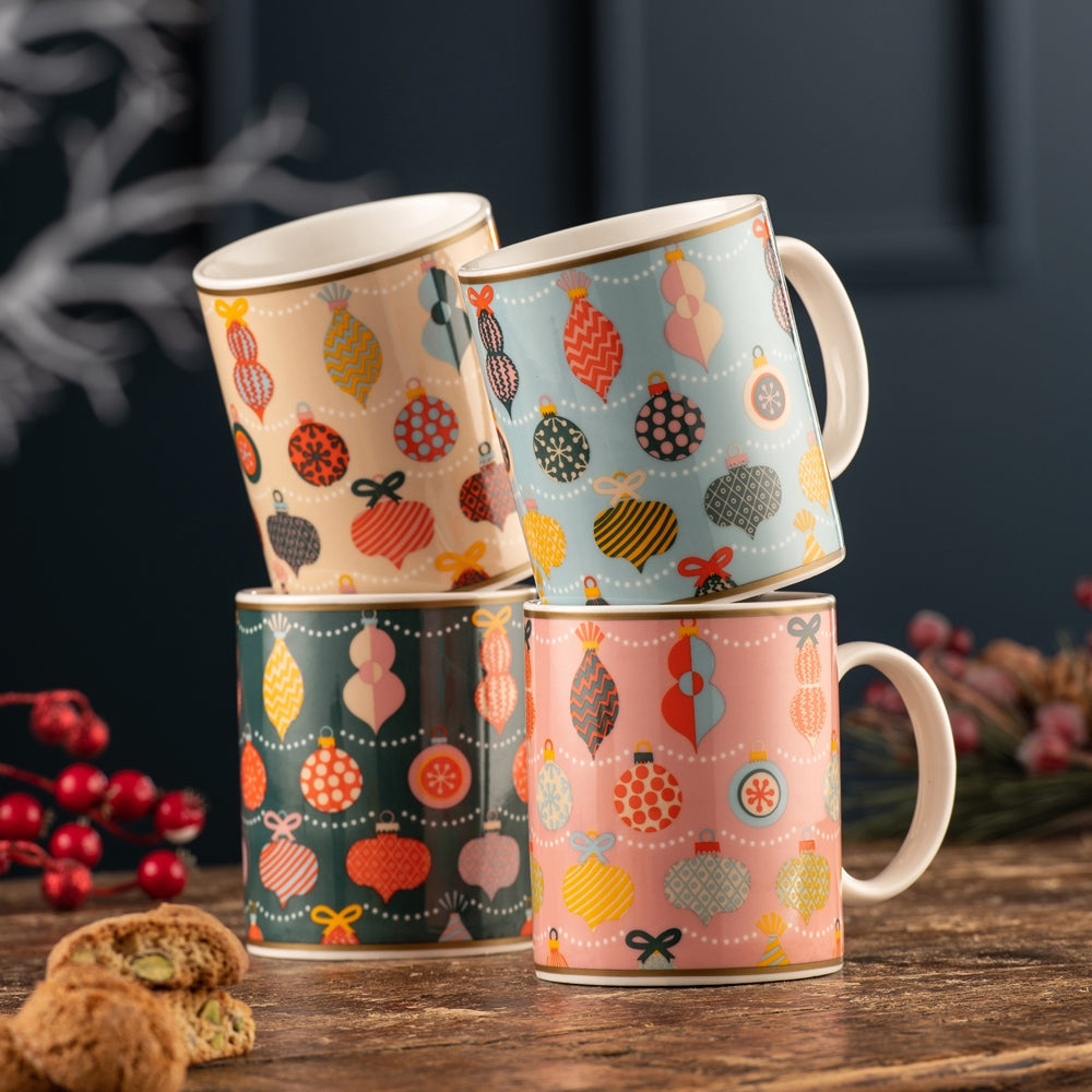 Aynsley Retro Baubles Mugs Set of 4