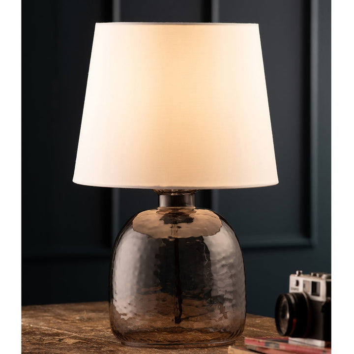 Galway Crystal Boho Table Lamp & White Shade