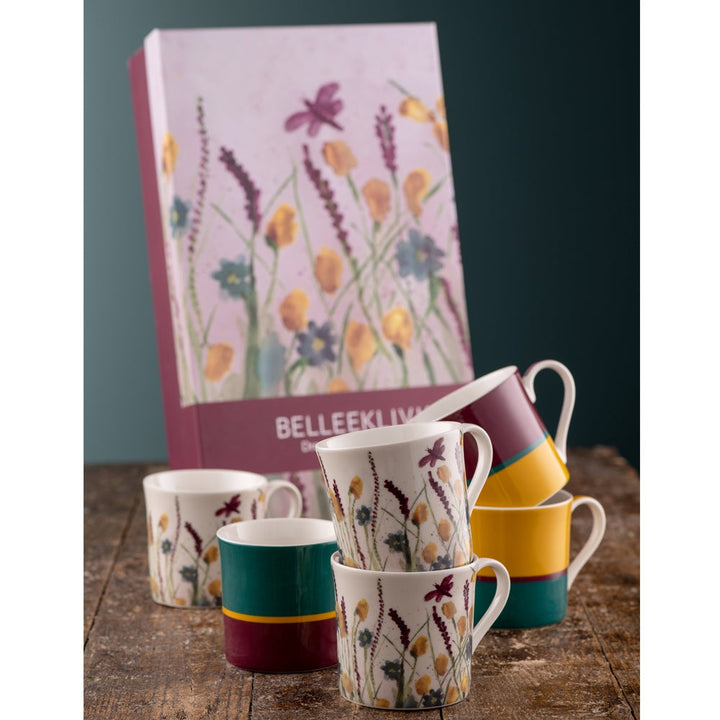 Belleek Living Dreamy Meadow 6 Piece Mug Set