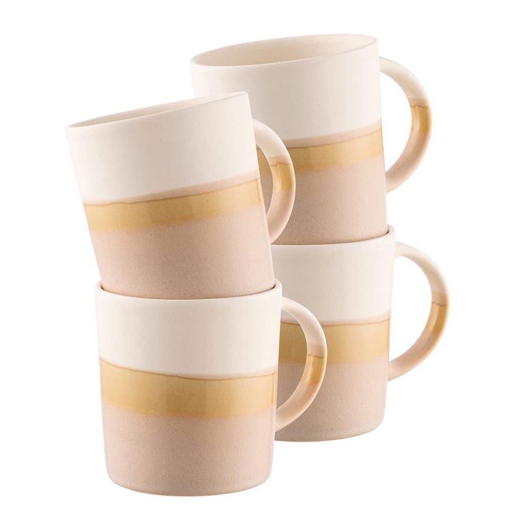 Belleek Living Saffron Set of 4 Mugs