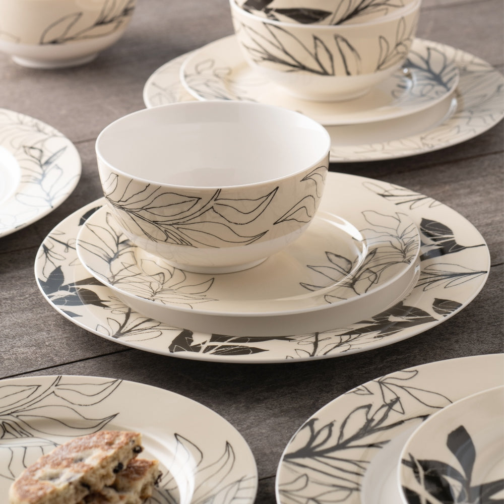 Aynsley Minimal Flora Tea Plates Set of 4 - Extra 25% off with