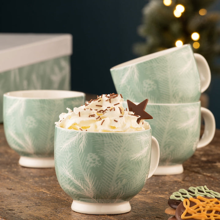 Belleek Living Winter Spruce 4 Piece Mug Set