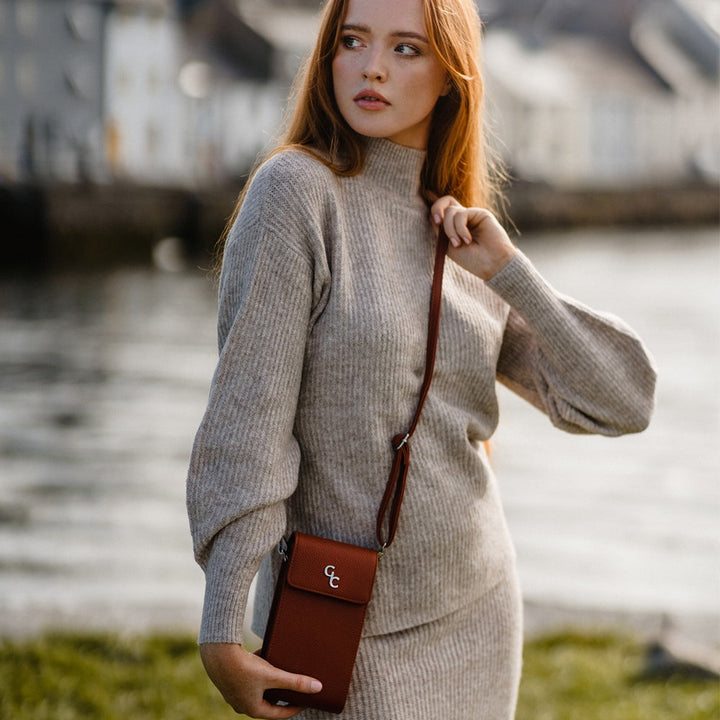 Galway Crystal Fashion Mini Crossbody - Rust