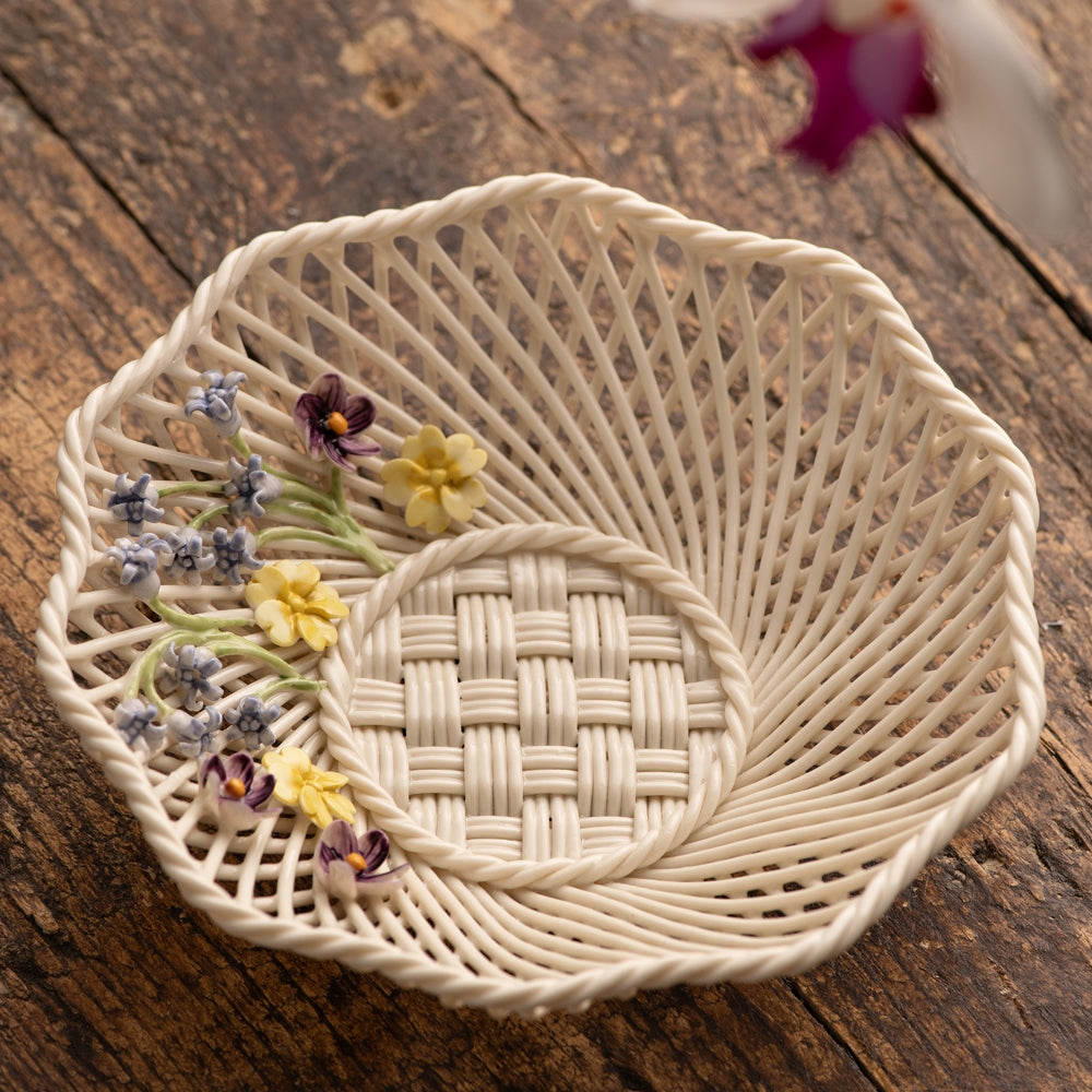 Belleek Classic Wild Irish Hedgerow Spring Basket