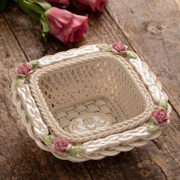 Belleek Classic Claddagh Friendship Basket