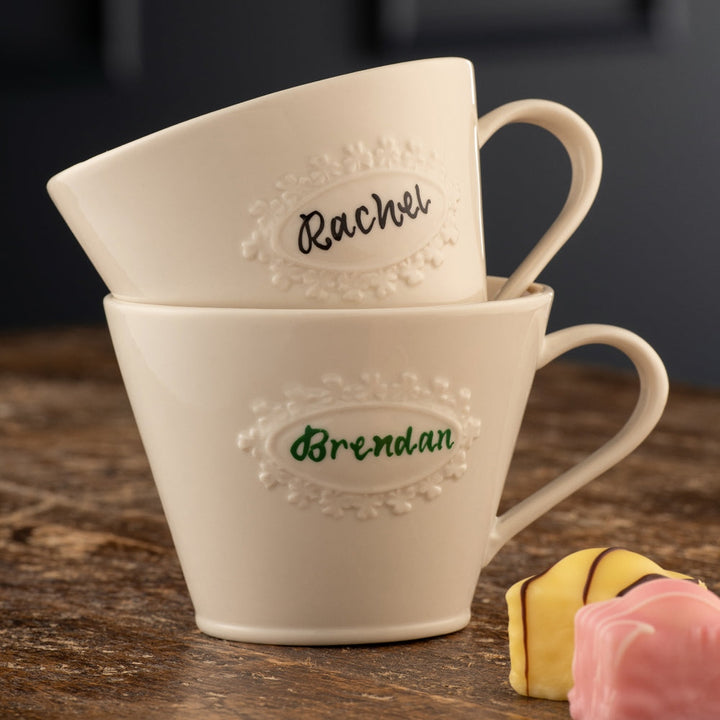 Belleek Classic Shamrock Personalised Mug 