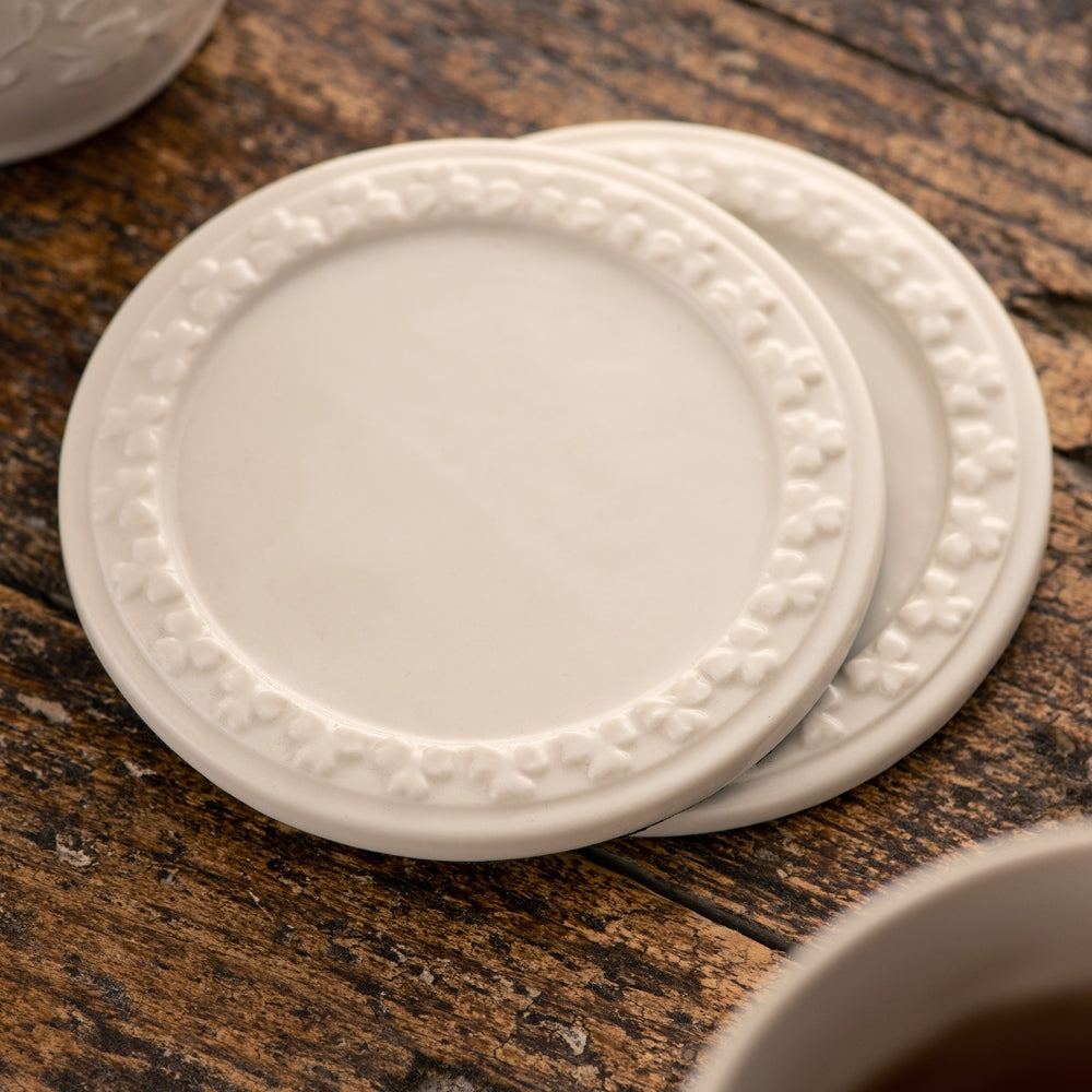 Belleek-Classic-Shamrock-Coaster-Set-of-2