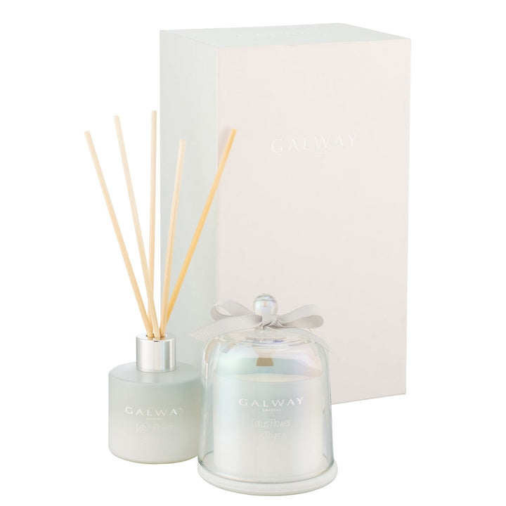 Galway Crystal Lotus Flower & Thyme Gift Set