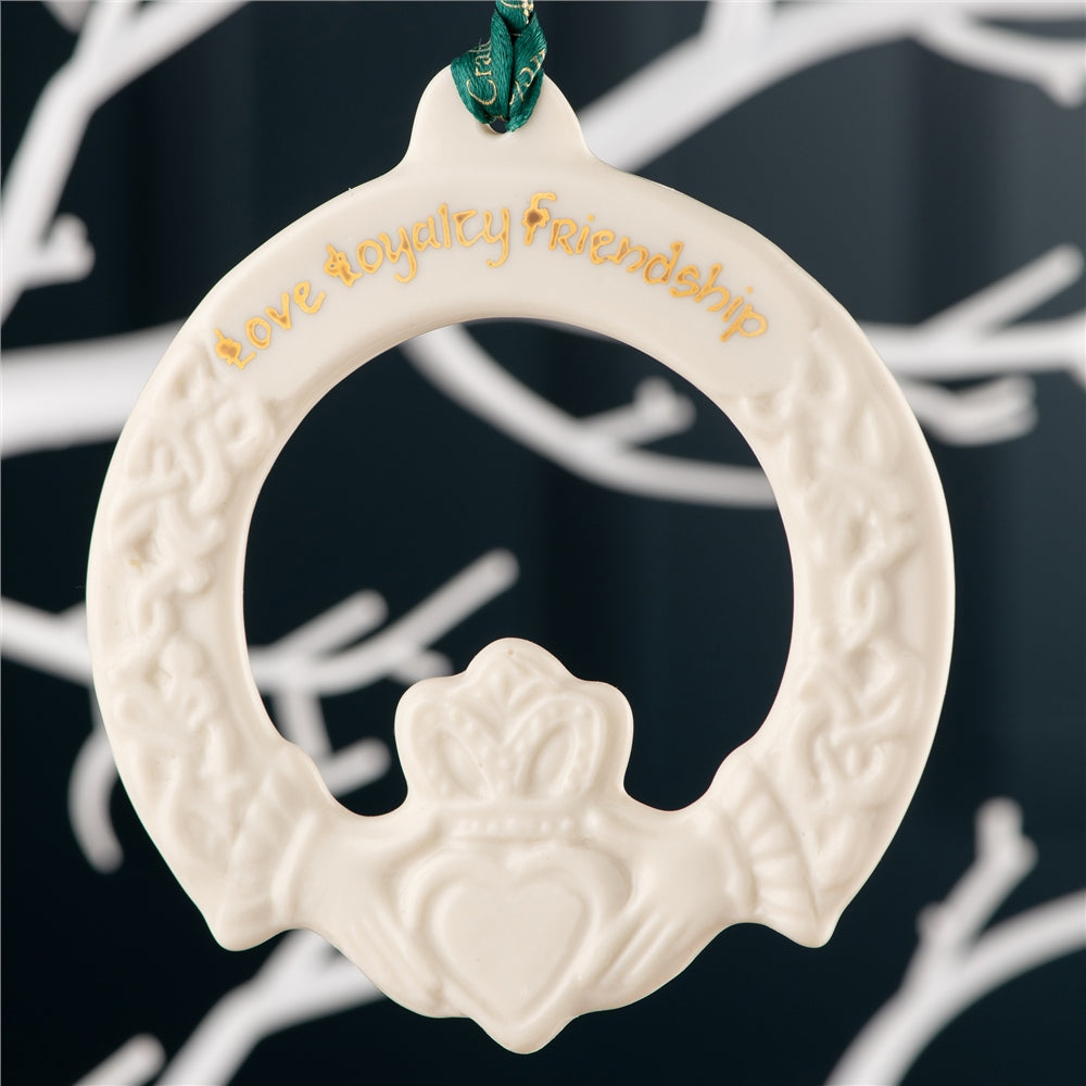 Belleek Classic Claddagh Friendship Ornament